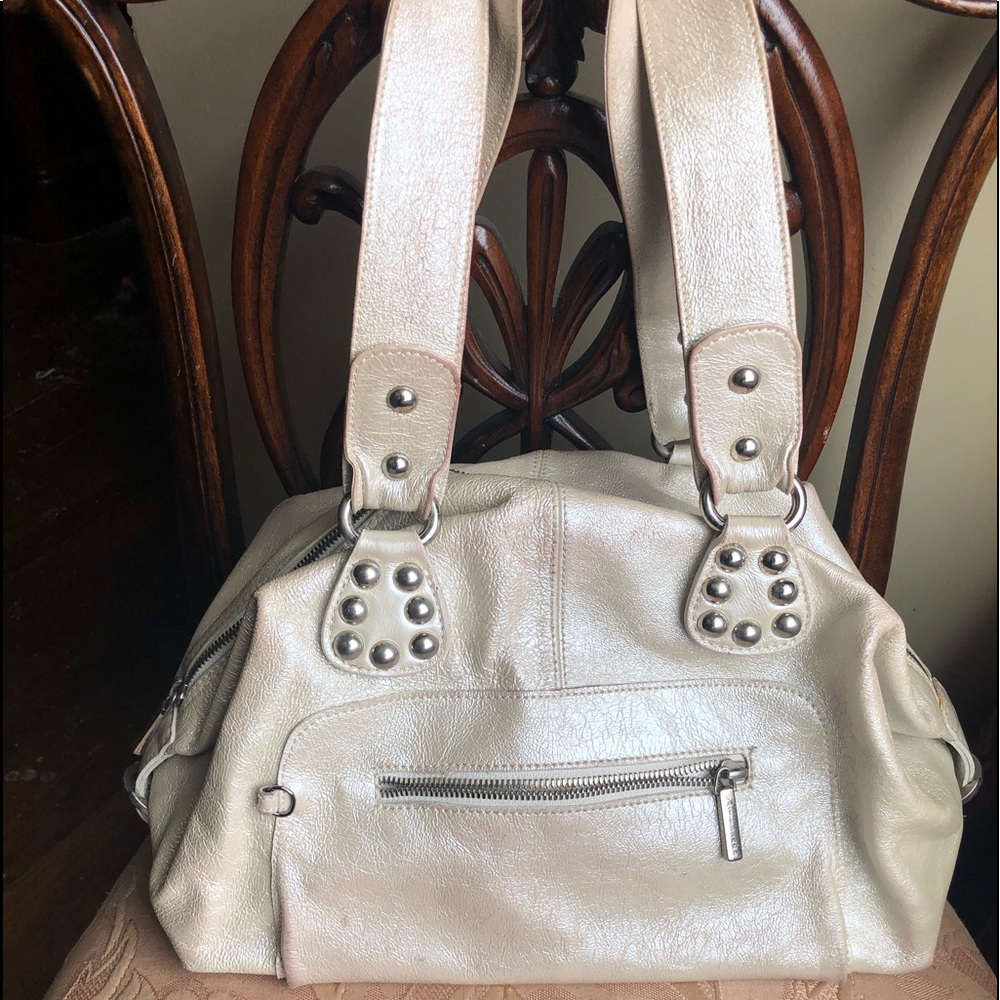 Cream Metallic Purse